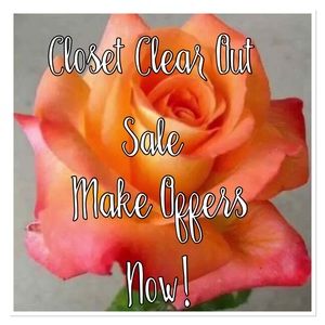Closet clear out sale, accepting reasonable offers!